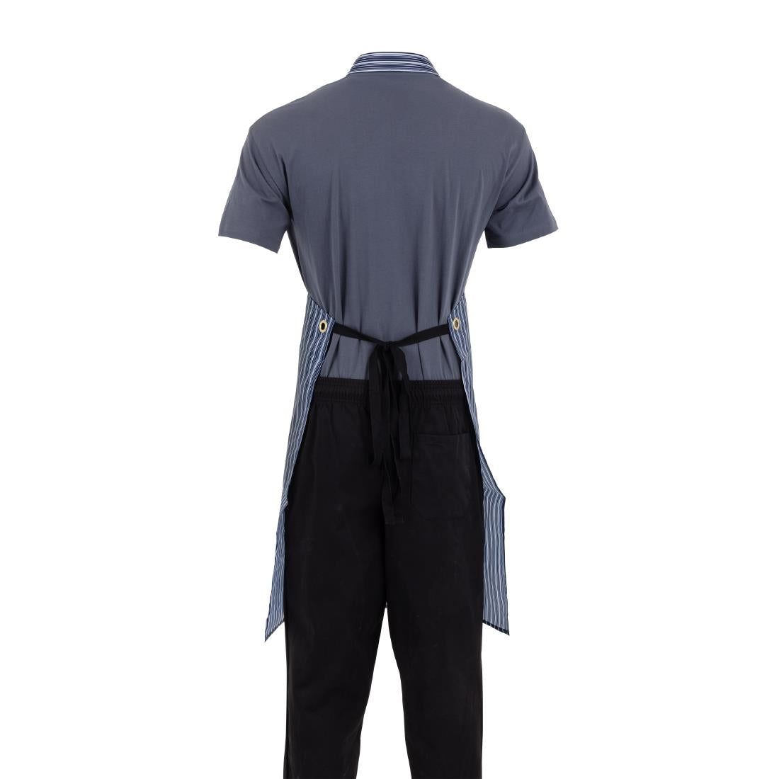 Whites Water Resistant Bib Apron Blue/White Stripe • PAS-A580