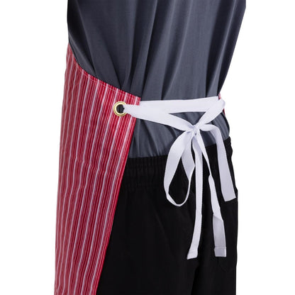 Whites Water Resistant Bib Apron Red/White Stripe • PAS-A581