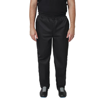 Whites Vegas Chef Trousers Polycotton Black L (5 Pack) (Size: L | Waist Size: 38"-40" | Pack Quantity: 5) • PAS-SA826