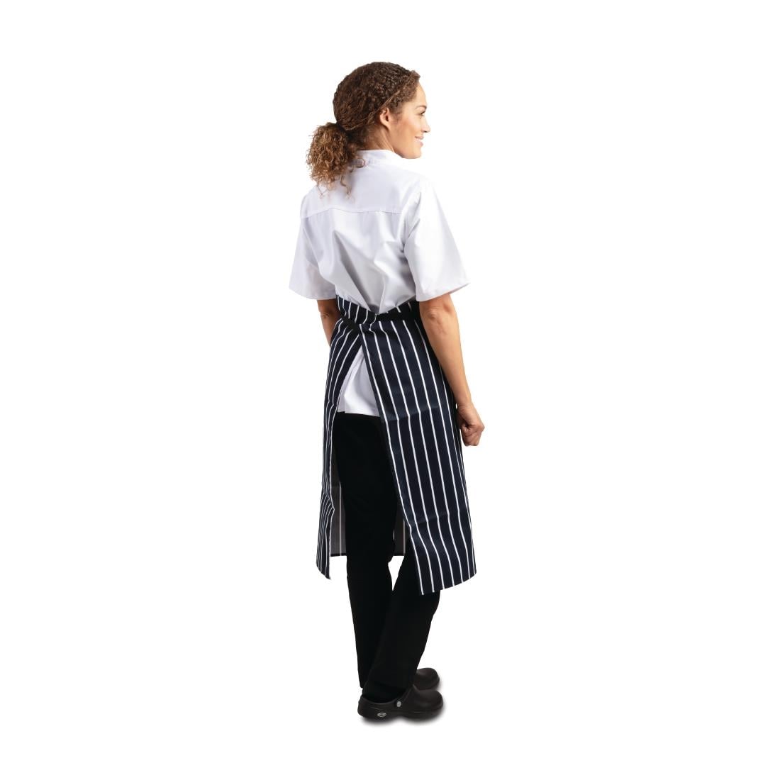 Whites Bistro Apron Blue/White Butchers Stripe • PAS-A647