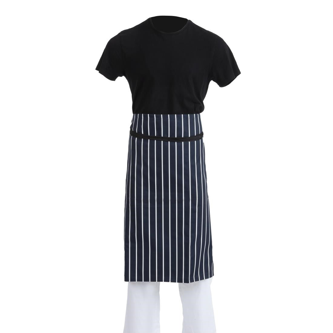 Whites Bistro Apron Blue/White Butchers Stripe • PAS-A647