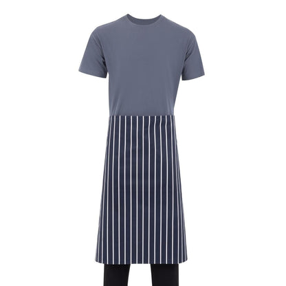 Whites Bistro Apron Blue/White Butchers Stripe • PAS-A647