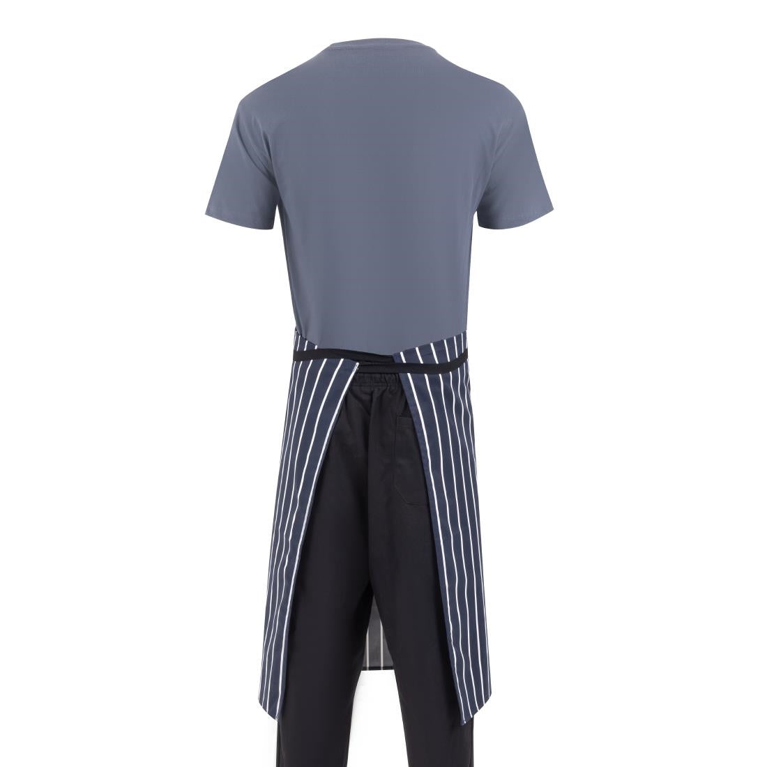 Whites Bistro Apron Blue/White Butchers Stripe • PAS-A647