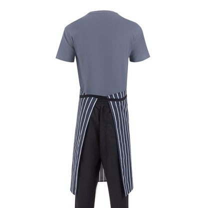 Whites Bistro Apron Blue/White Butchers Stripe • PAS-A647