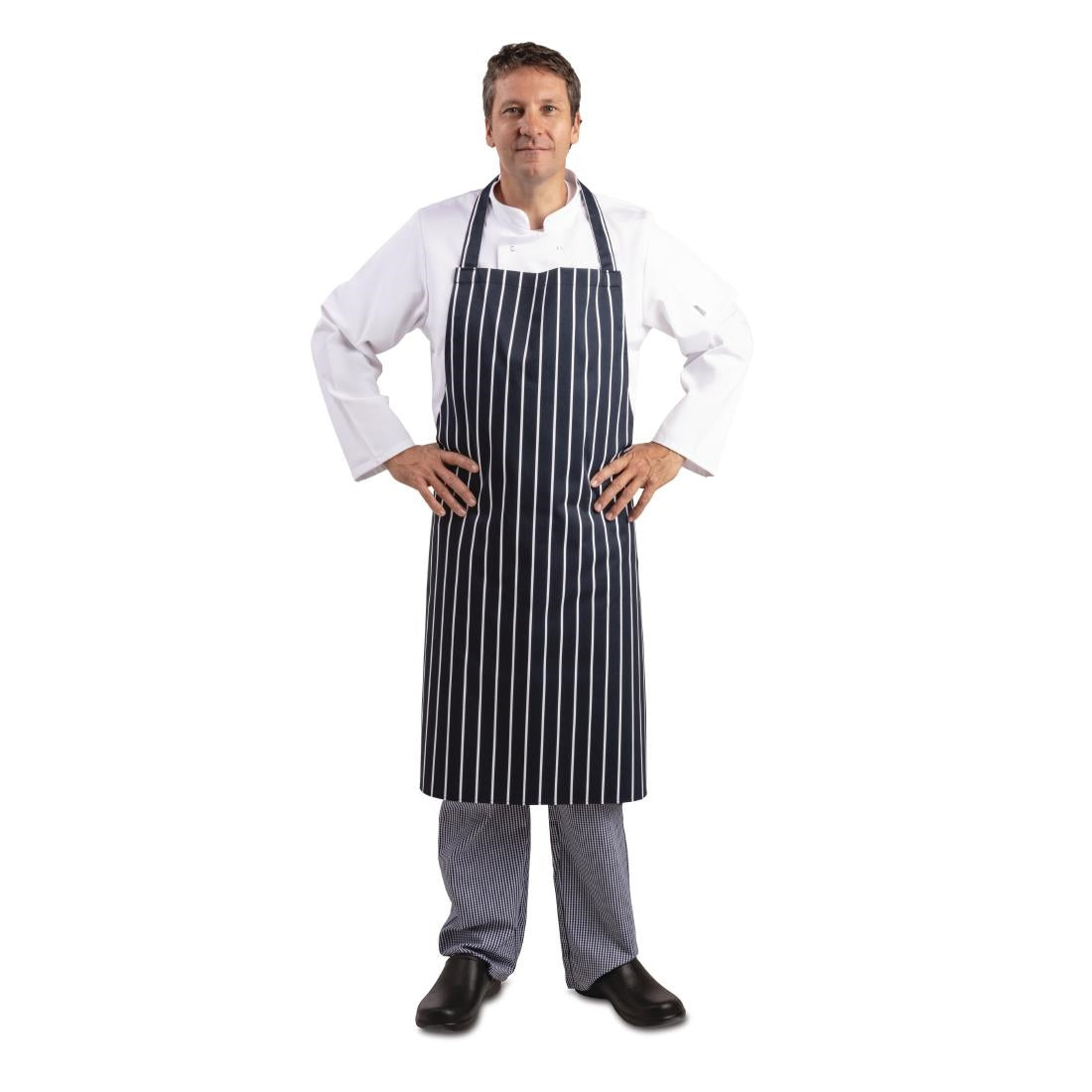 Whites Bib Apron Blue/White Butchers Stripe XL • PAS-A662