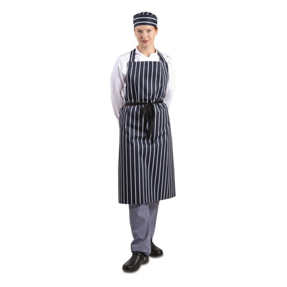 Whites Bib Apron Blue/White Butchers Stripe XL • PAS-A662