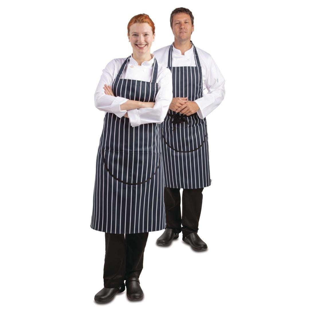 Whites Bib Apron Blue/White Butchers Stripe XL • PAS-A662