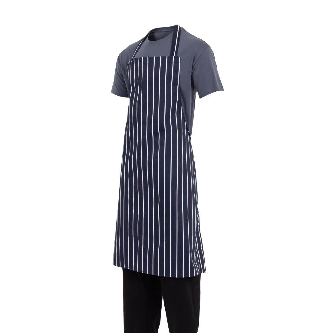 Whites Bib Apron Blue/White Butchers Stripe XL • PAS-A662