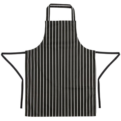 Whites Bib Apron Black/White Butchers Stripe • PAS-A935