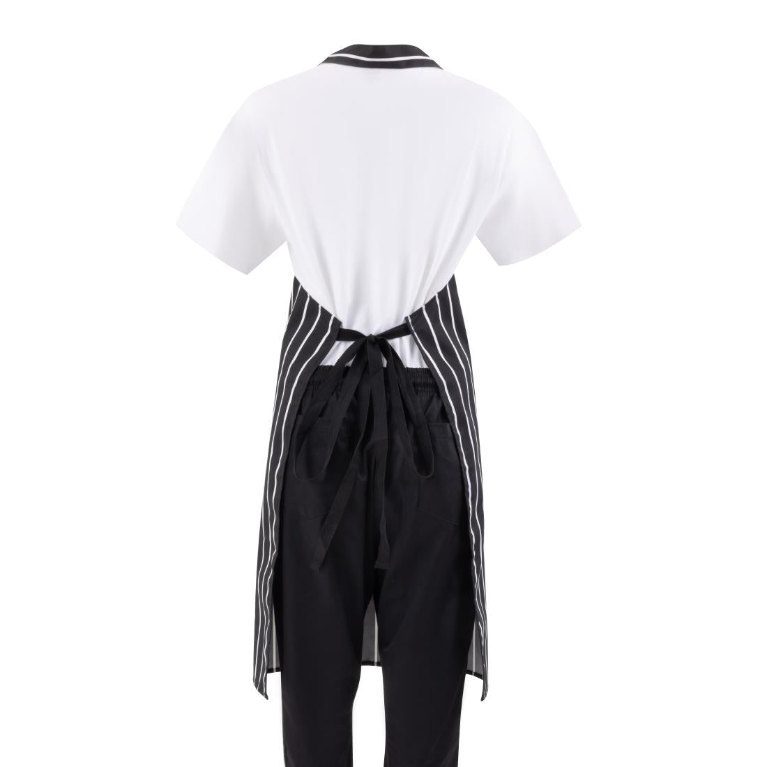 Whites Bib Apron Black/White Butchers Stripe • PAS-A935
