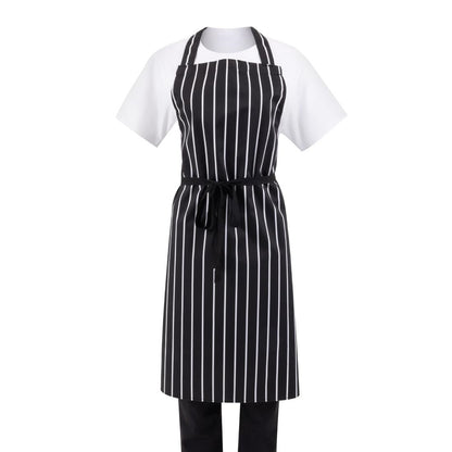 Whites Bib Apron Black/White Butchers Stripe • PAS-A935