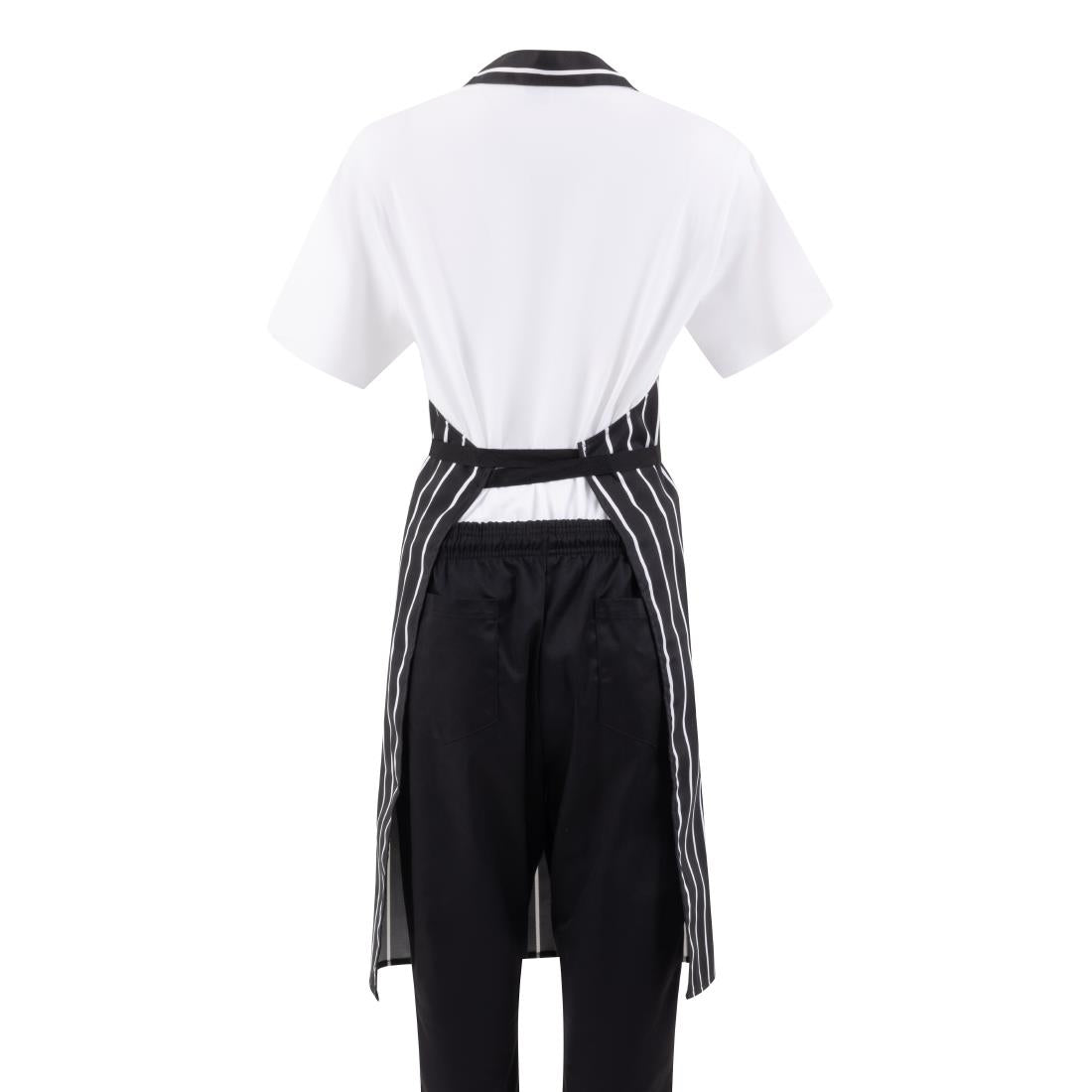 Whites Bib Apron Black/White Butchers Stripe • PAS-A935