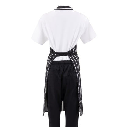 Whites Bib Apron Black/White Butchers Stripe • PAS-A935