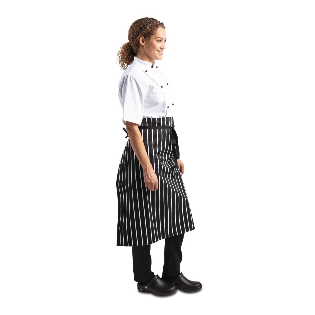 Whites Black & White Stripe Butchers Waist Apron (5 Pack) • PAS-JC259