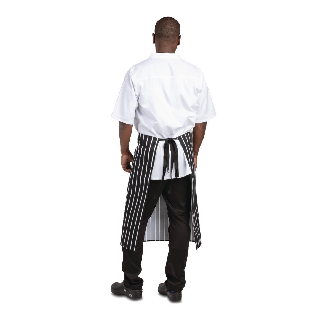 Whites Black & White Stripe Butchers Waist Apron (5 Pack) • PAS-JC259