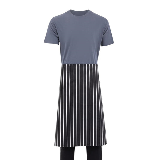 Whites Bistro Apron Black/White Butchers Stripe • PAS-A938