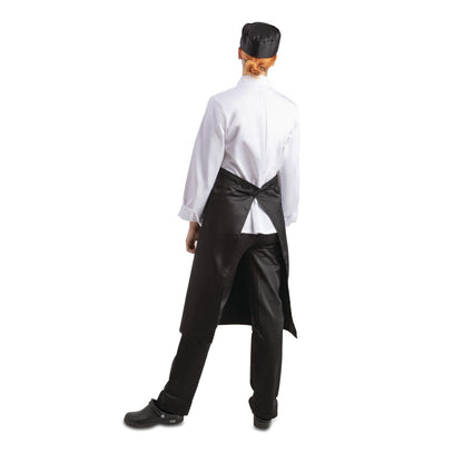 Whites Bistro Apron Polycotton Black with Pocket • PAS-A968