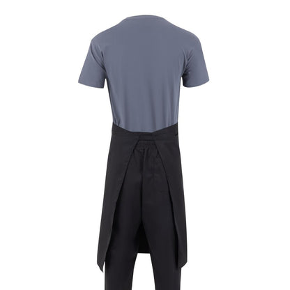 Whites Bistro Apron Polycotton Black with Pocket • PAS-A968