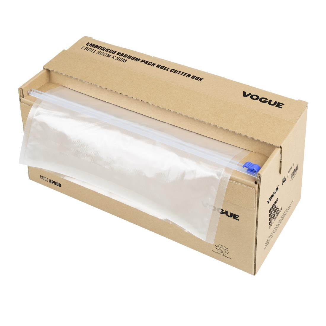 Vogue Vacuum Pack Roll with Cutter Box (Embossed) 300mm width • PAS-AP908