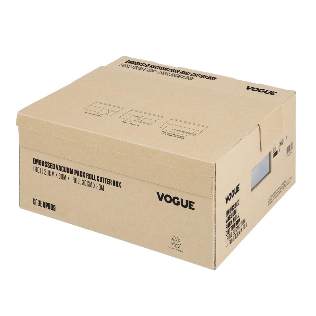 Vogue Vacuum Pack Roll with Cutter Box (Embossed) 200mm & 300mm Twin Pack • PAS-AP909