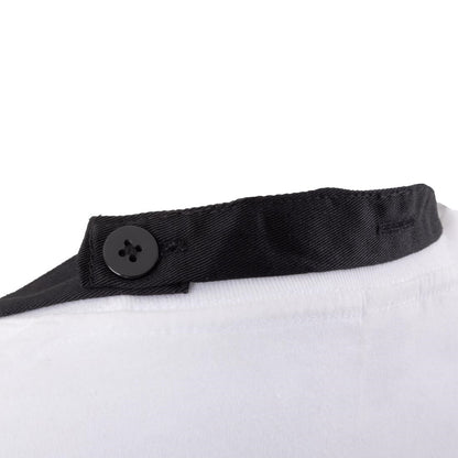 Whites V Neck Service Apron Black • PAS-B128