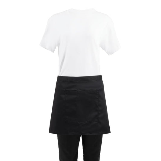 Whites Waist Apron Polycotton Black • PAS-B131