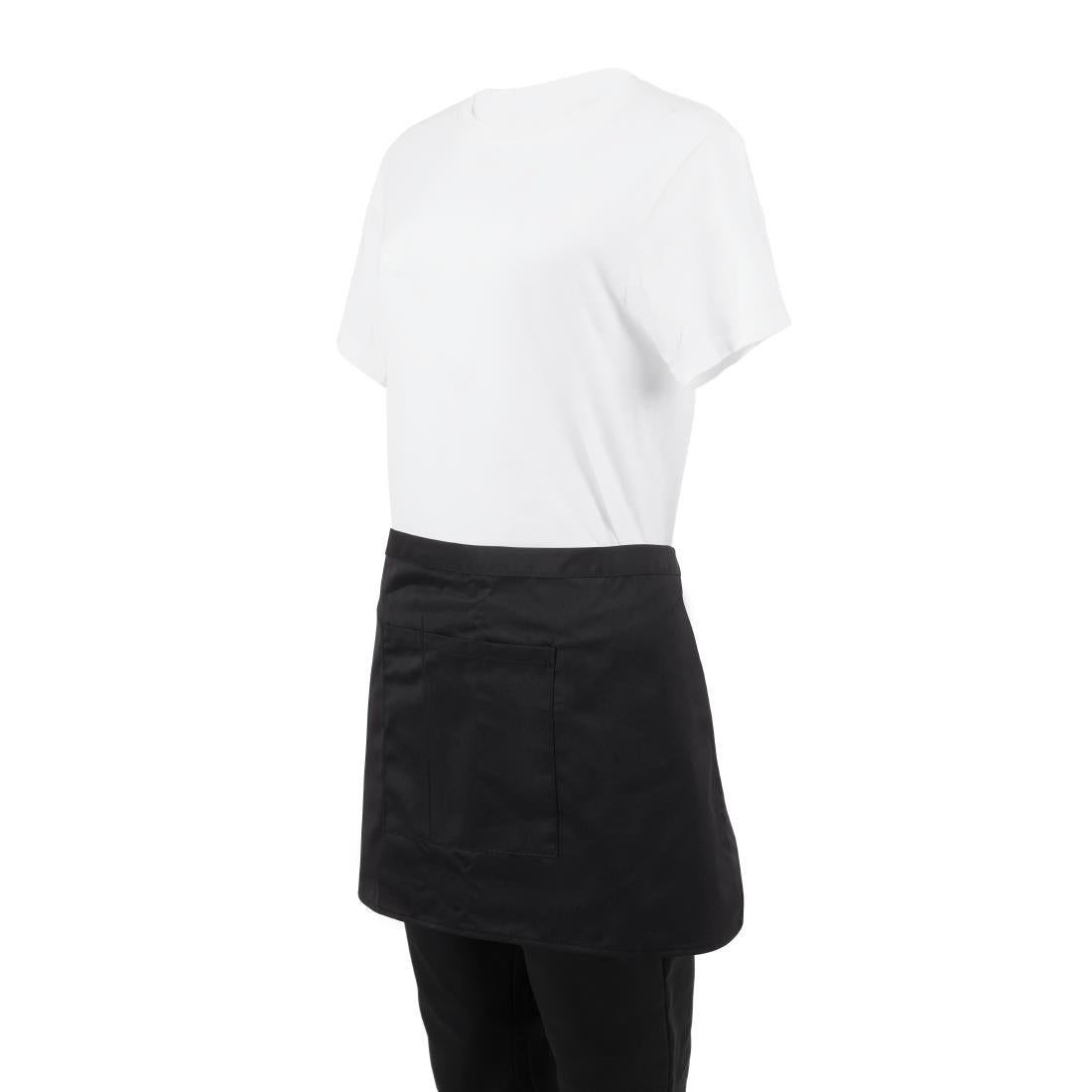 Whites Waist Apron Polycotton Black • PAS-B131