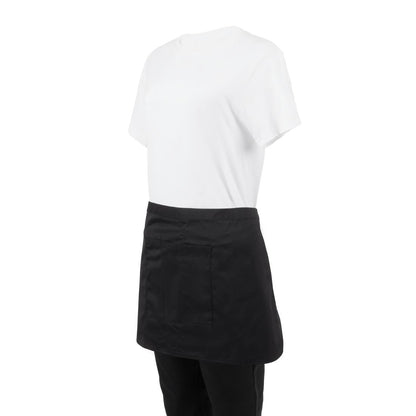 Whites Waist Apron Polycotton Black • PAS-B131