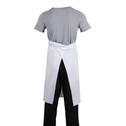 Whites Bistro Apron Polycotton White with Pocket • PAS-B132