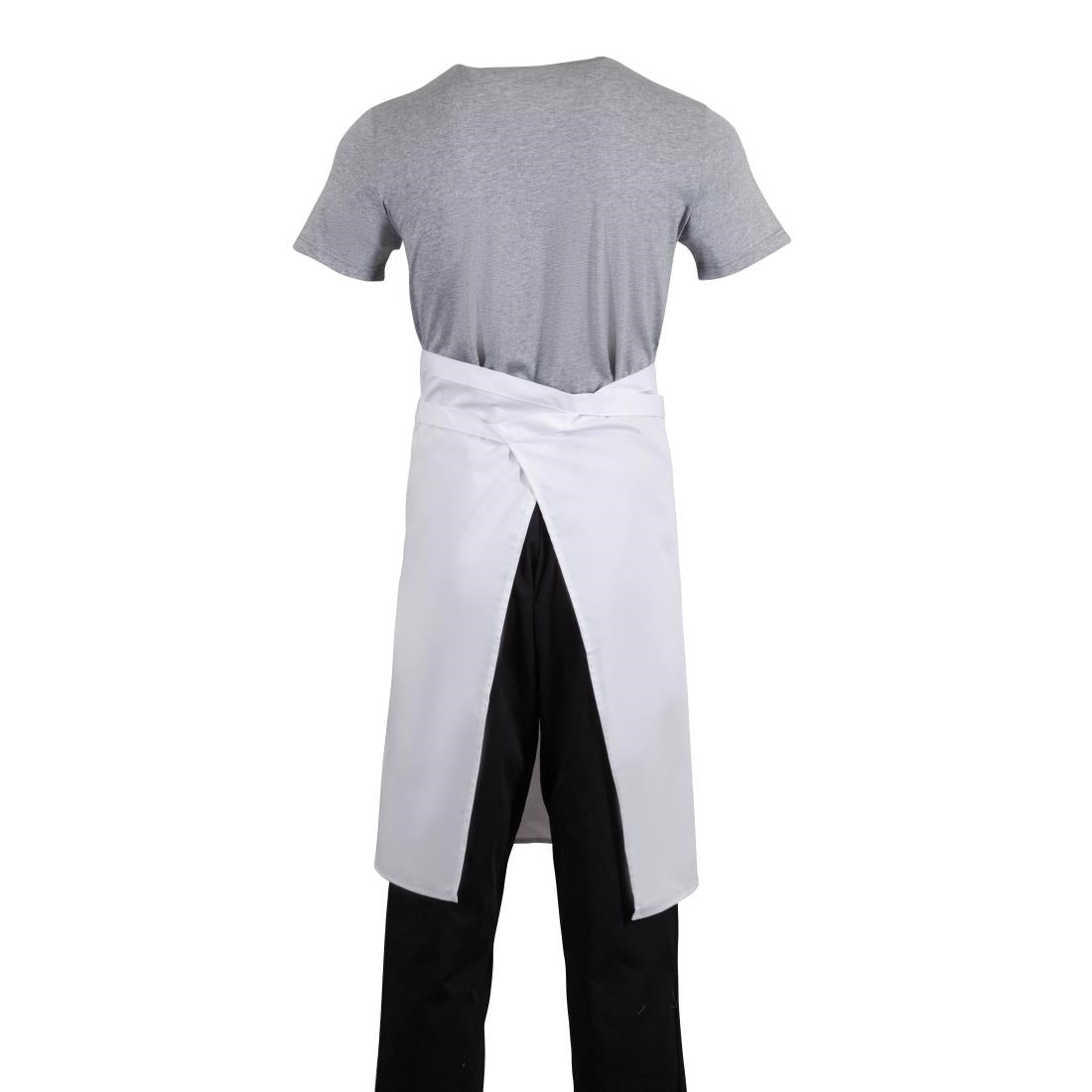 Whites Bistro Apron Polycotton White with Pocket • PAS-B132