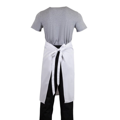 Whites Bistro Apron Polycotton White with Pocket • PAS-B132