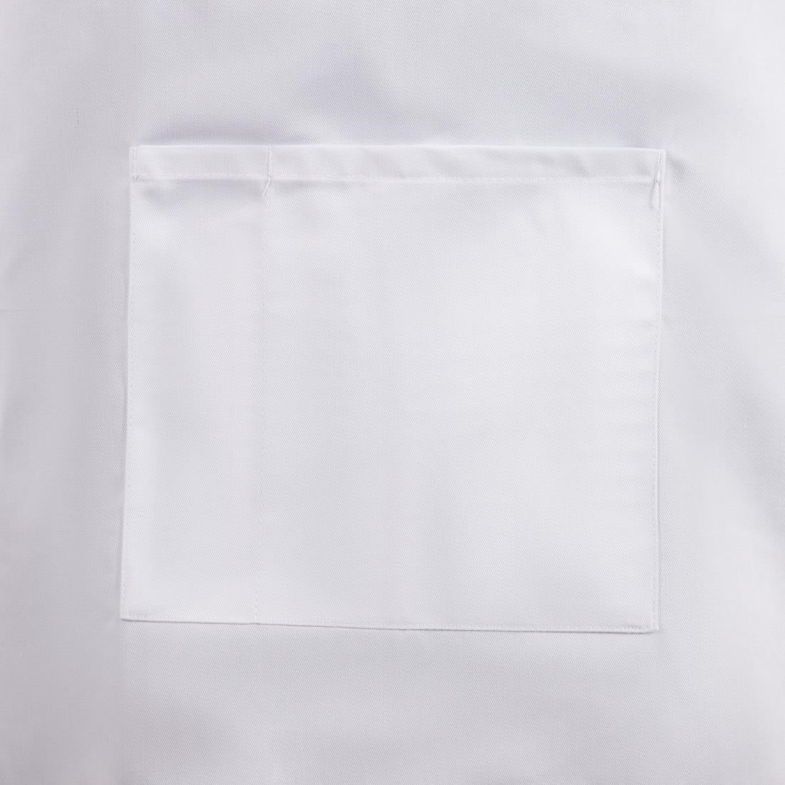 Whites Bistro Apron Polycotton White with Pocket • PAS-B132