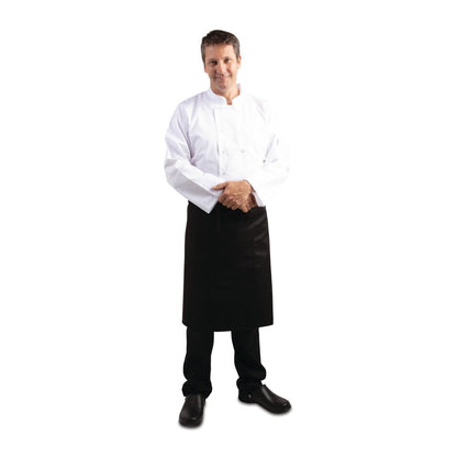 Whites Bistro Apron Polycotton Black • PAS-B133