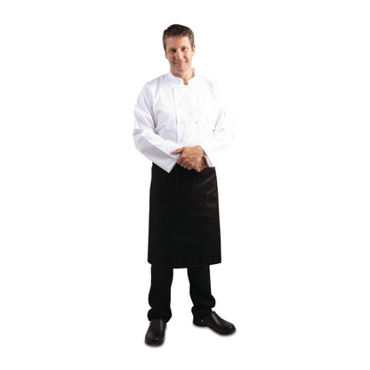 Whites Bistro Apron Polycotton Black • PAS-B133
