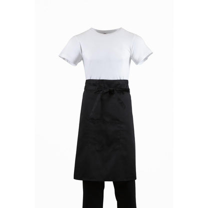Whites Bistro Apron Polycotton Black • PAS-B133