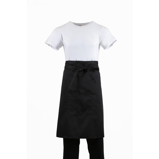Whites Bistro Apron Polycotton Black • PAS-B133