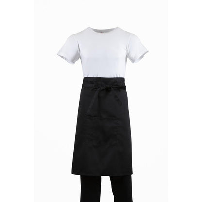 Whites Bistro Apron Polycotton Black • PAS-B133