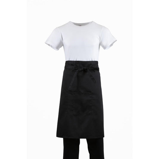 Whites Bistro Apron Polycotton Black • PAS-B133