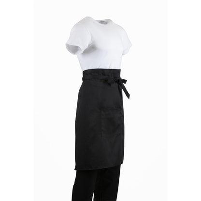 Whites Bistro Apron Polycotton Black • PAS-B133