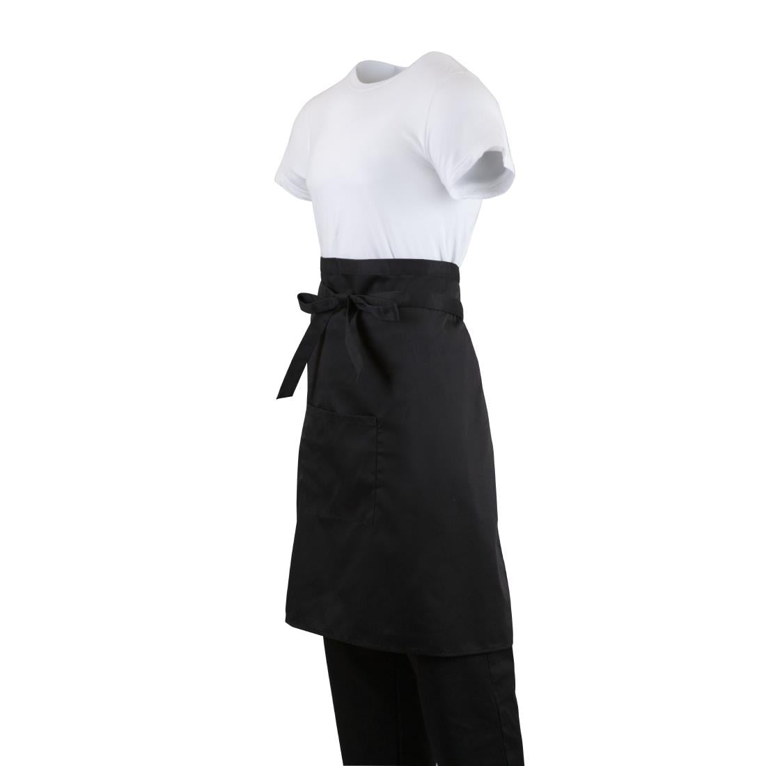 Whites Bistro Apron Polycotton Black • PAS-B133