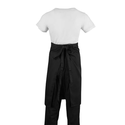 Whites Bistro Apron Polycotton Black • PAS-B133