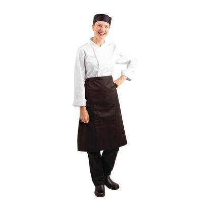 Whites Bistro Apron Polycotton Black • PAS-B133