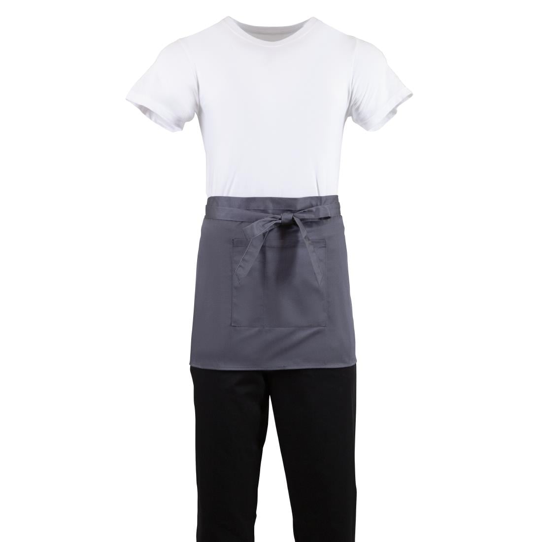 Whites Bistro Apron Polycotton Charcoal • PAS-B157