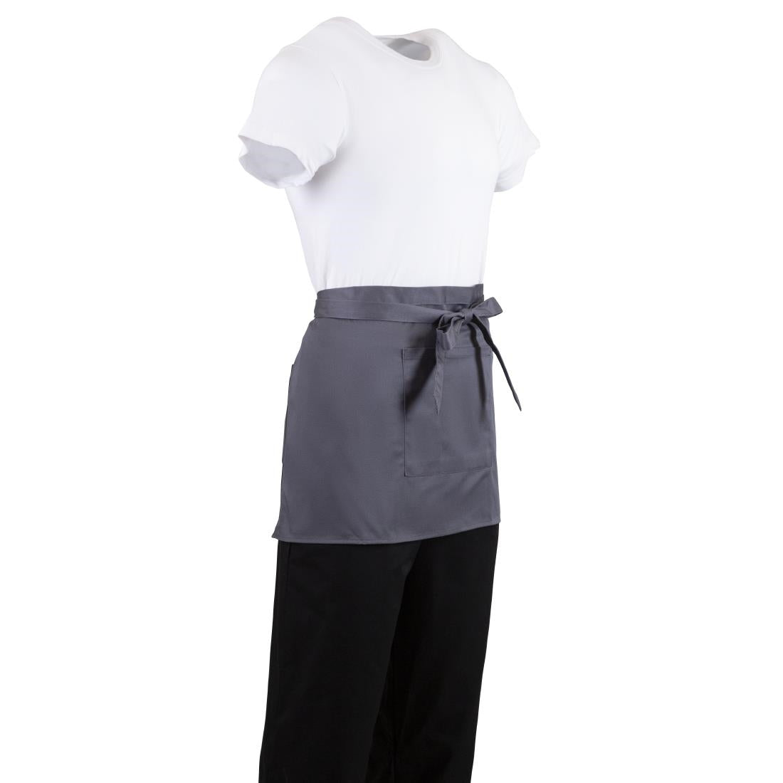 Whites Bistro Apron Polycotton Charcoal • PAS-B157