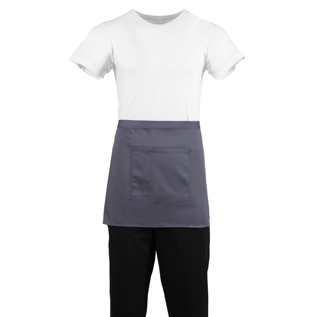 Whites Bistro Apron Polycotton Charcoal • PAS-B157