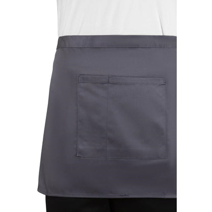Whites Bistro Apron Polycotton Charcoal • PAS-B157