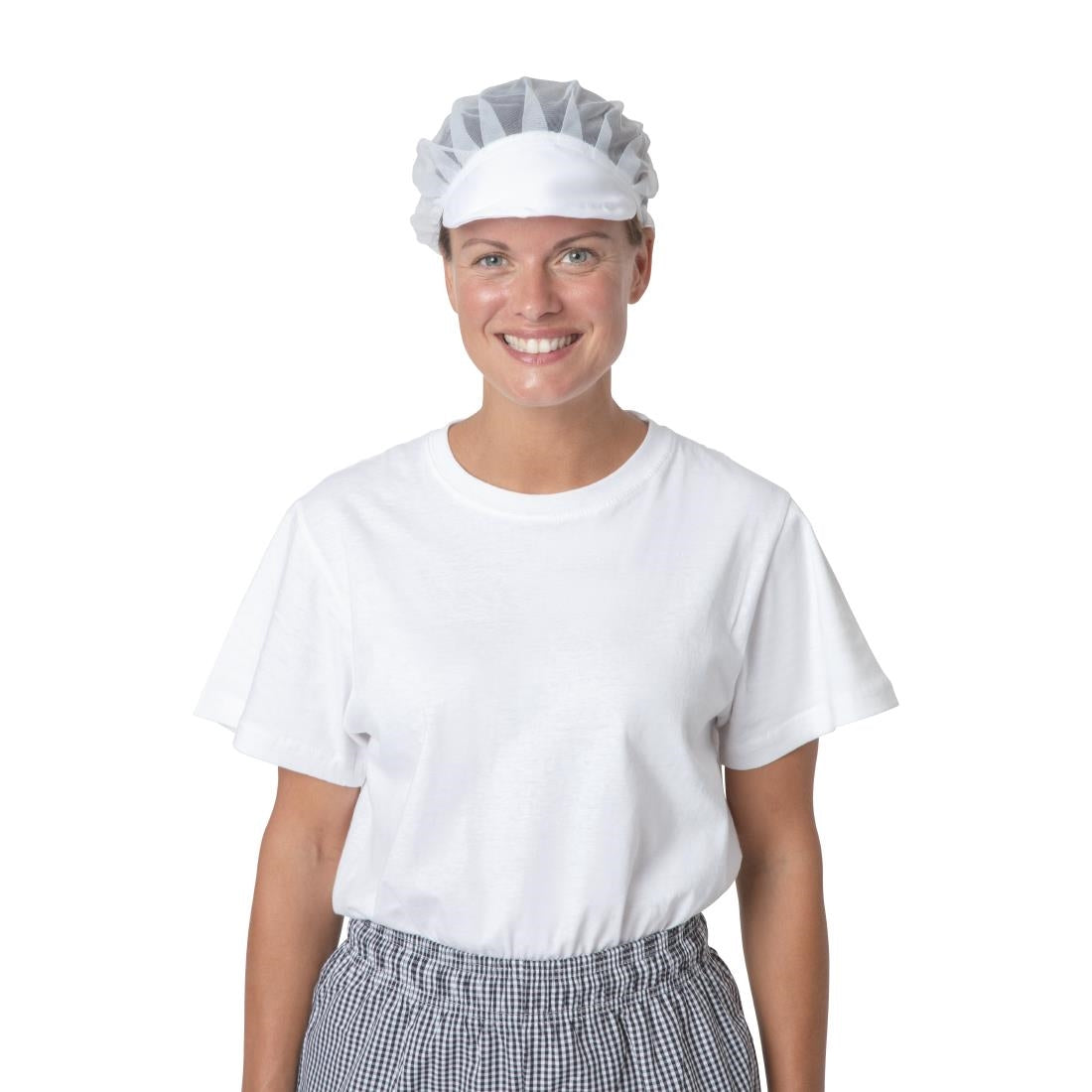 Whites Peaked Hair Net Hat White • PAS-B226