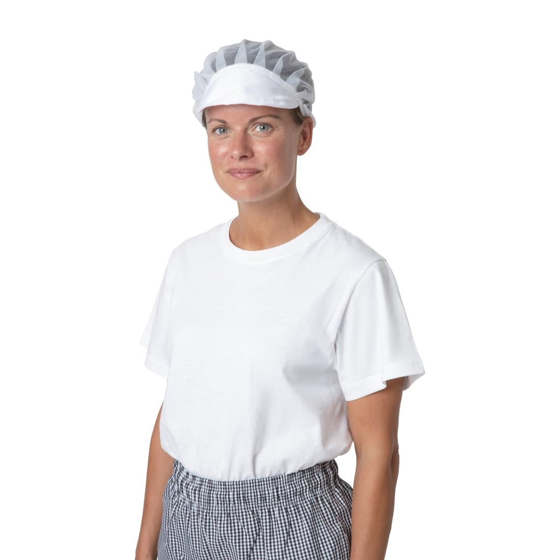 Whites Peaked Hair Net Hat White • PAS-B226
