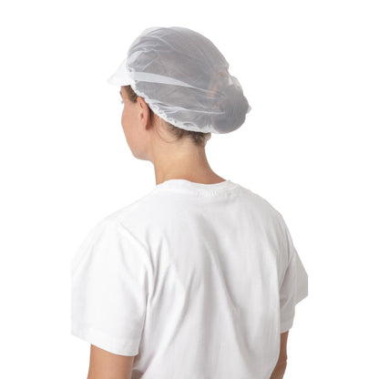 Whites Peaked Hair Net Hat White • PAS-B226