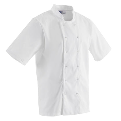 Whites Boston Short Sleeve Unisex Chefs Jacket White XL • PAS-B250-XL